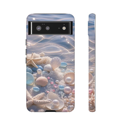Seashell Pearl Phone Case — Pastel Beach Protective Tough Case
