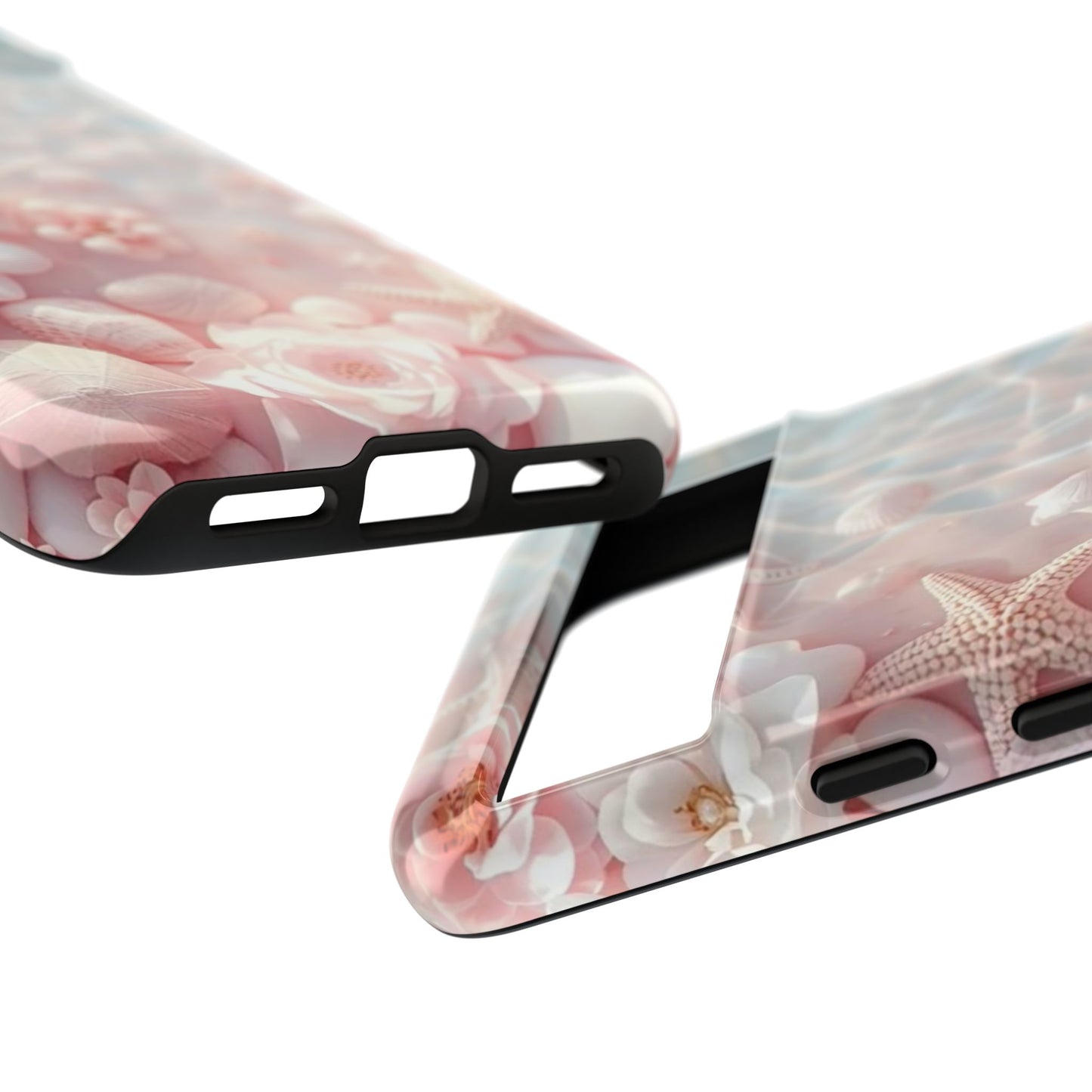 Phone Case — Pink Seashell Starfish Beach Waterproof Design