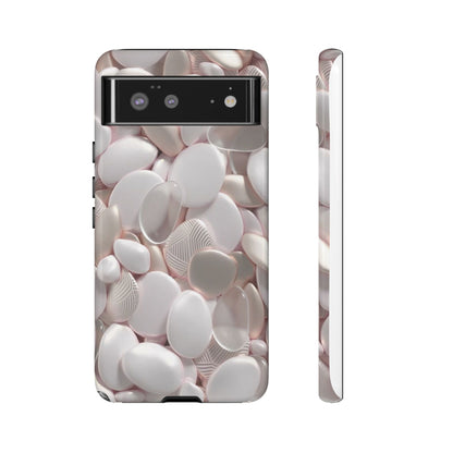 Phone Case – Soft Pink Pebble Pattern Protective Tough Case