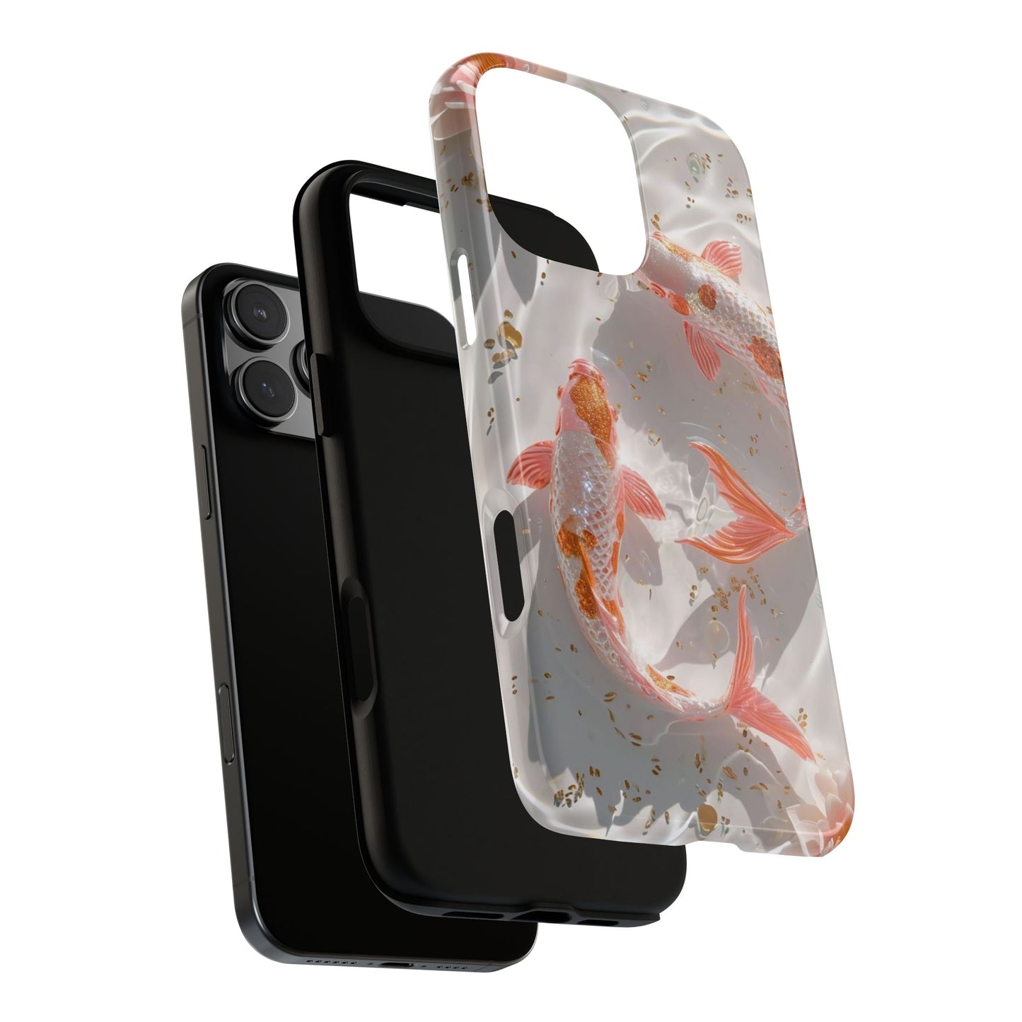 Koi Fish Phone Case "Serene Gold Fleck Watercolor"