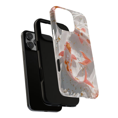 Koi Fish Phone Case "Serene Gold Fleck Watercolor"