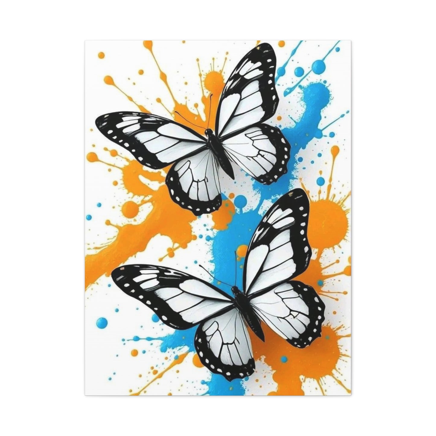Butterfly Splash Canvas Wall Art — Matte Stretched Canvas