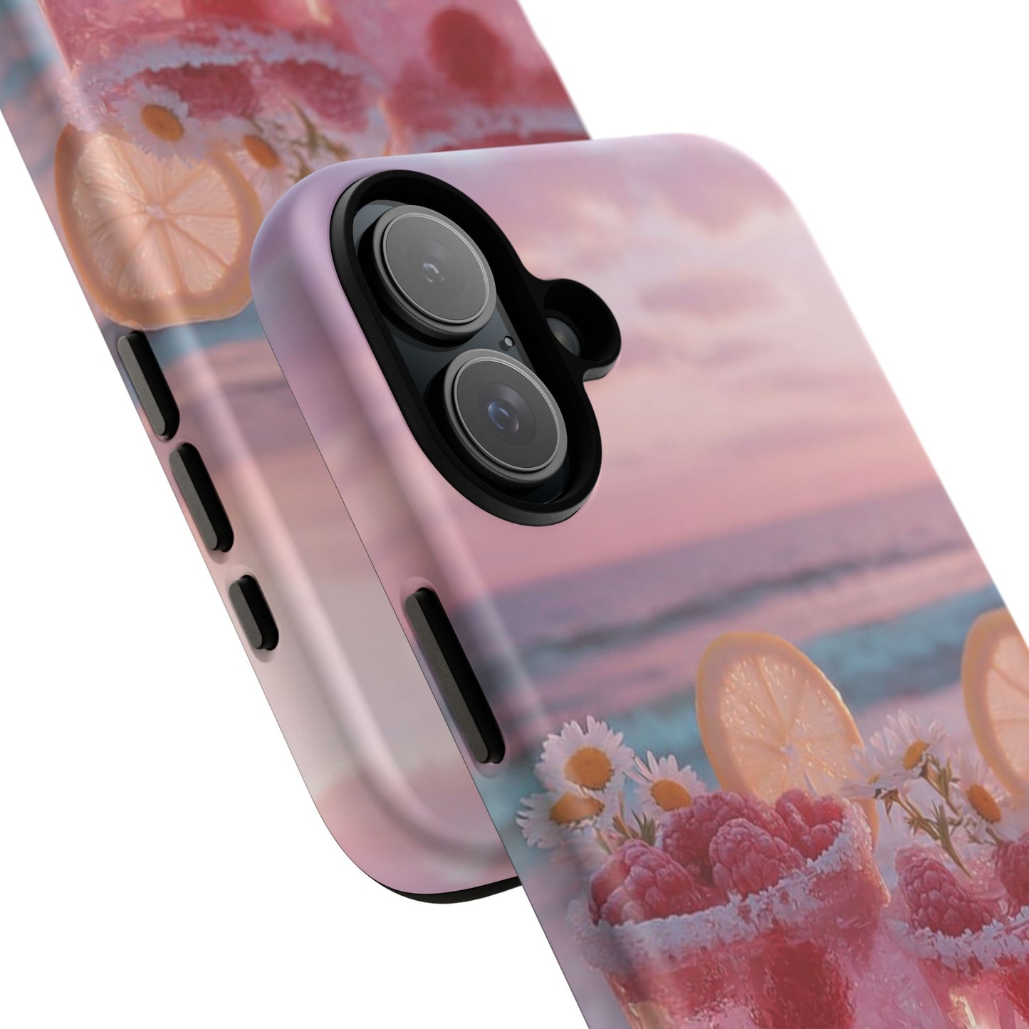 Pink Sunset Cocktail Phone Case — Beach Drink Protective Cover