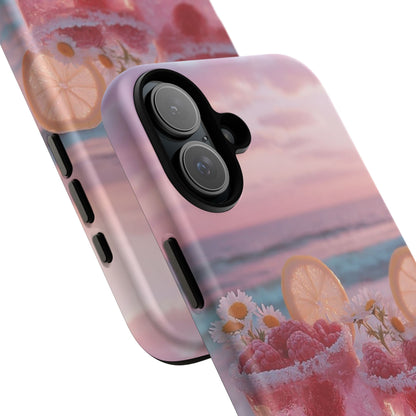 Pink Sunset Cocktail Phone Case — Beach Drink Protective Cover