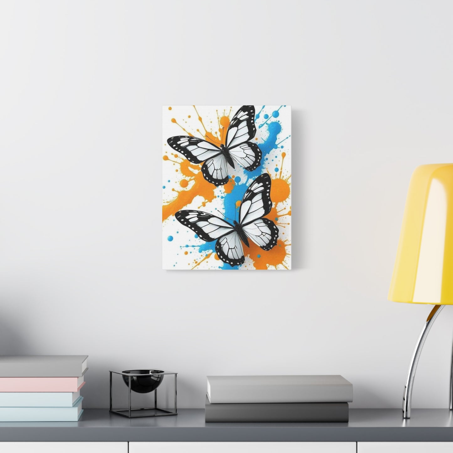 Butterfly Splash Canvas Wall Art — Matte Stretched Canvas