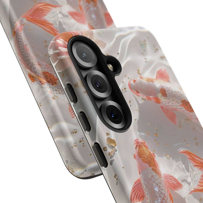 Koi Fish Phone Case "Serene Gold Fleck Watercolor"