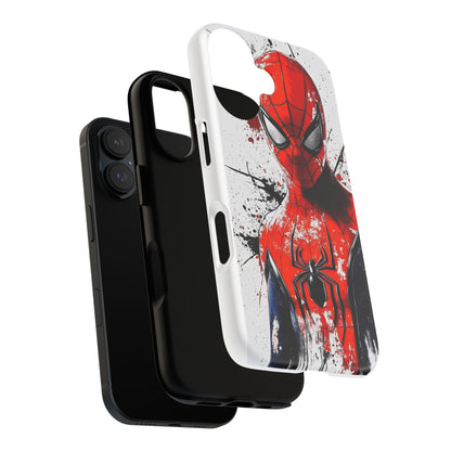 Spider Hero Phone Case — Red Splatter Superhero iPhone Cover