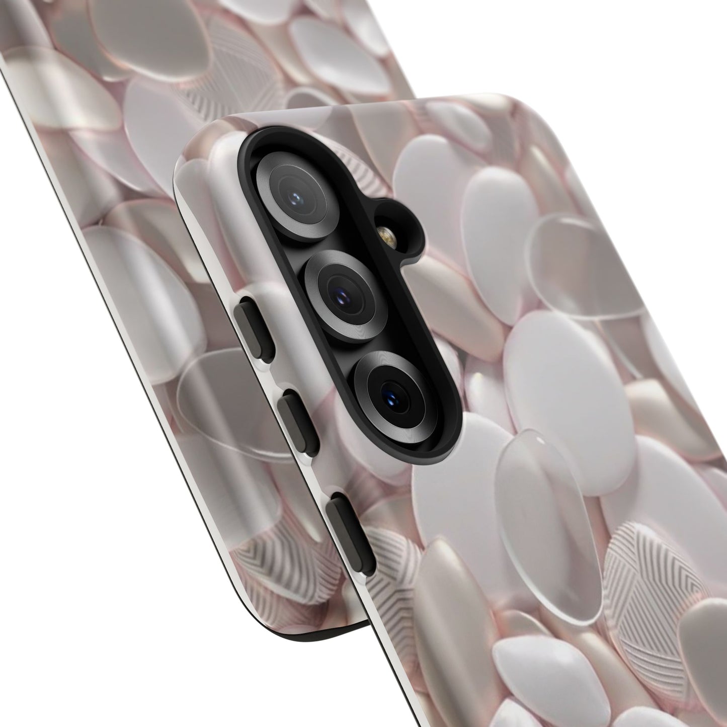 Phone Case – Soft Pink Pebble Pattern Protective Tough Case