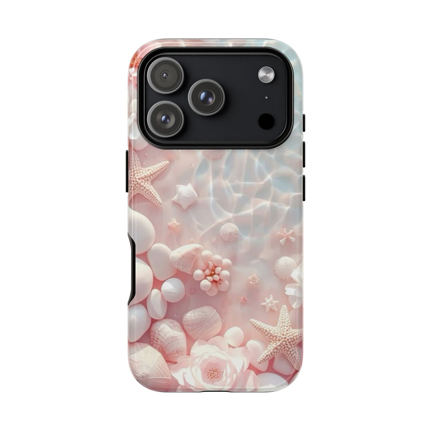Phone Case — Pink Seashell Starfish Beach Waterproof Design