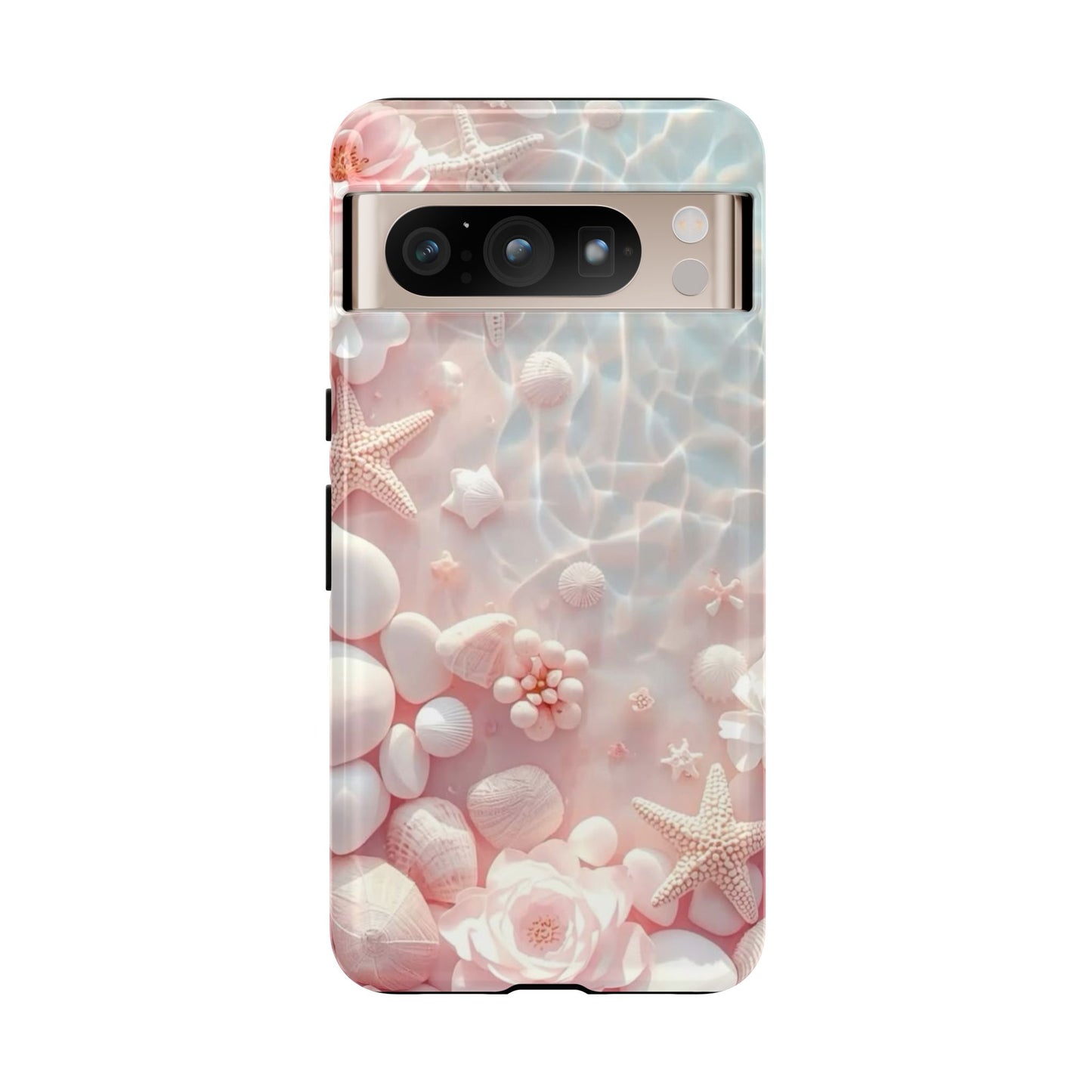 Phone Case — Pink Seashell Starfish Beach Waterproof Design