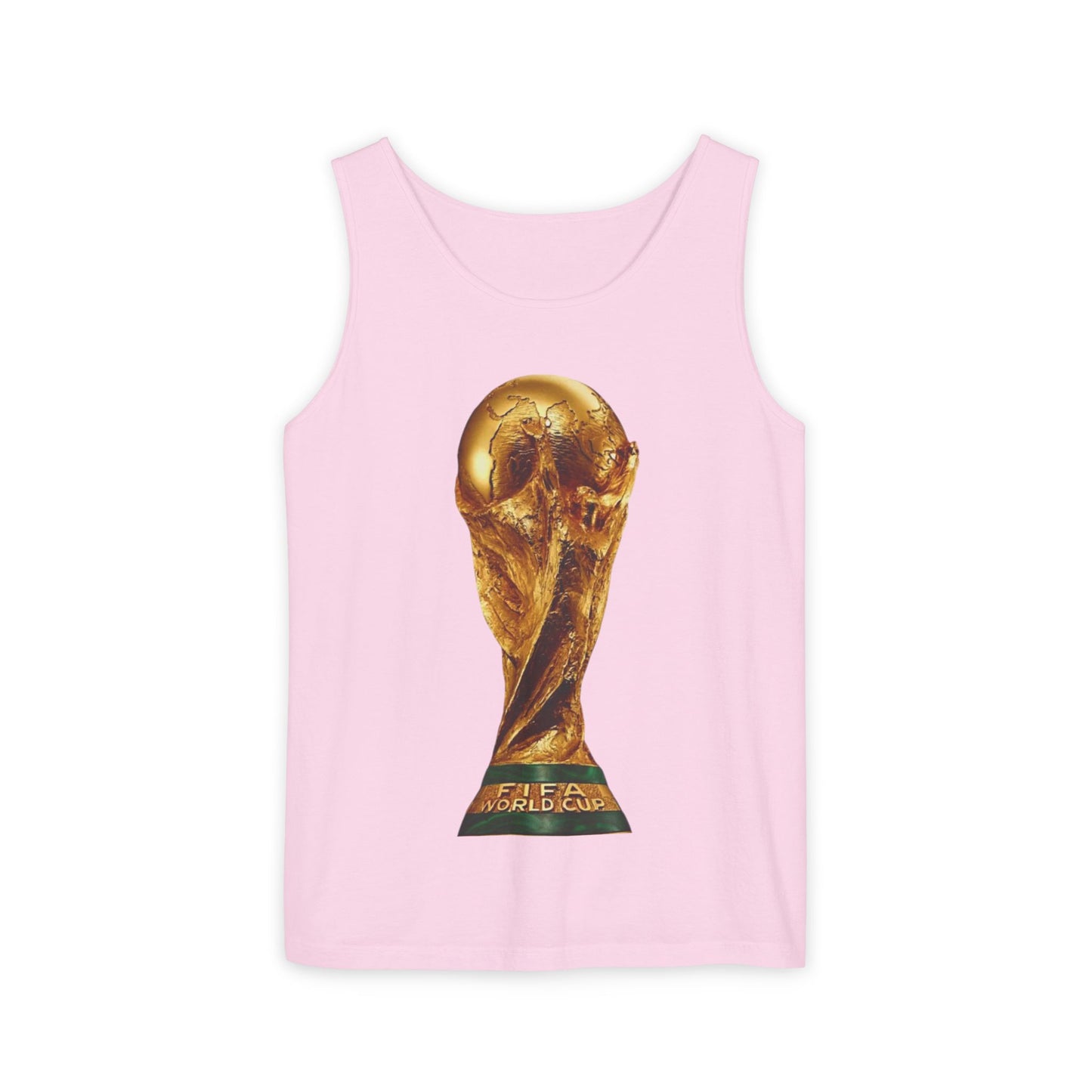 World Cup Trophy Tank Top — Gold FIFA Cup Soccer Fan Shirt