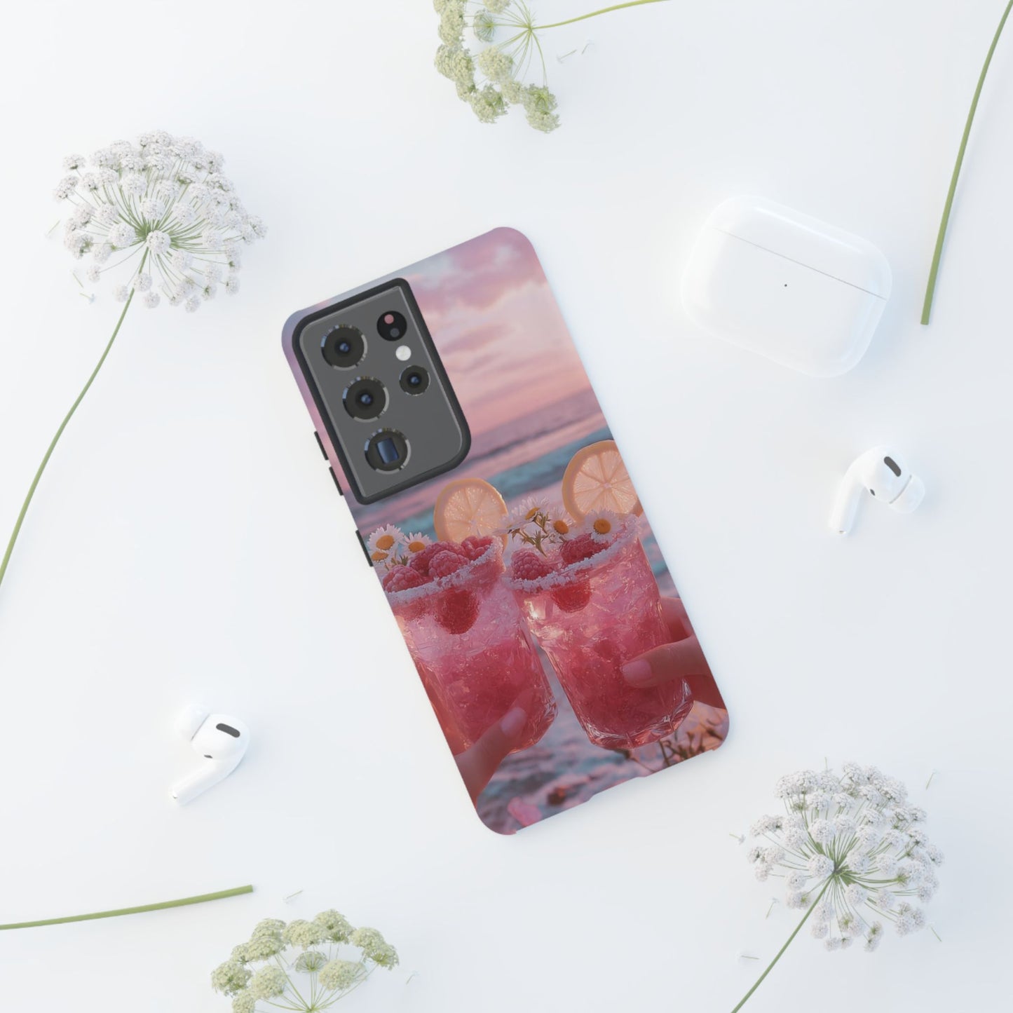 Tough Case - Pink Beach Cocktail Phone Case