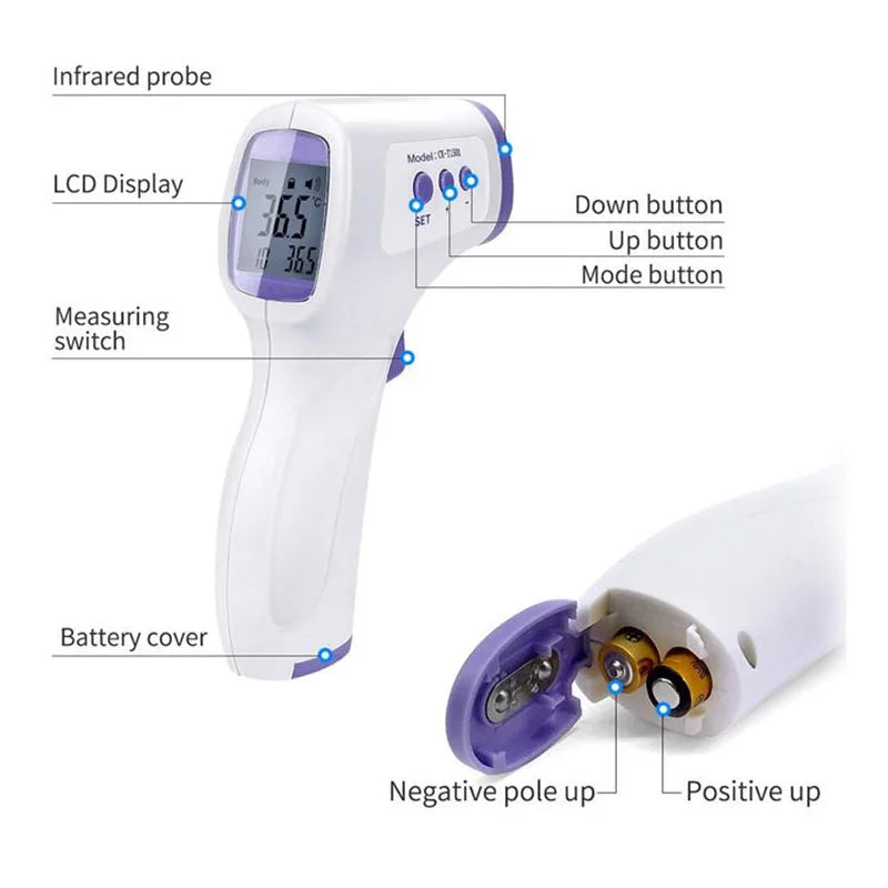 ALIWUZN Non-Contact Infrared Digital Baby Thermometer for Forehead & Ear