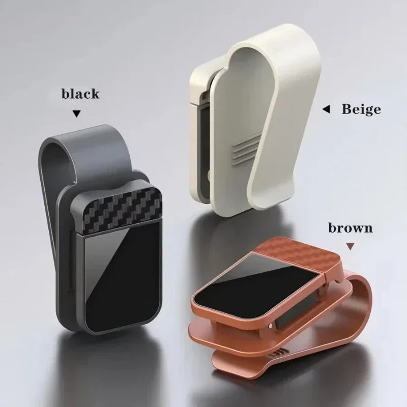 Car Sun Visor Sunglasses Clip - Multifunctional Eyeglass Holder & Card Organizer