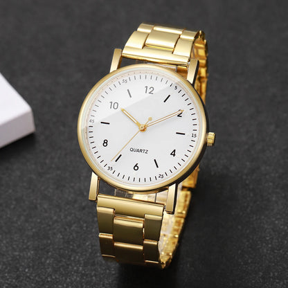 Elegant Women's Watches & Bracelets Set -  Quartz Wristwatch with Arabic Dial