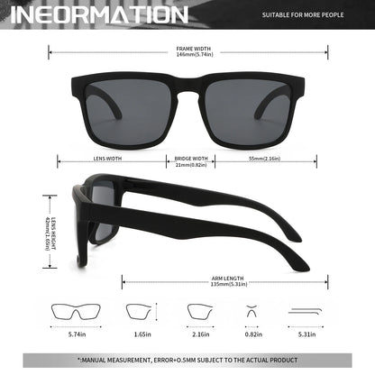 VEGUEROS 4-Pack Square Sports Sunglasses - UV400 Protection Unisex Eyewear for Men & Women