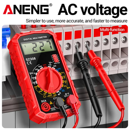 ANENG SZ308 Digital Multimeter - Professional AC/DC Voltage Tester With Backlight LCD Display