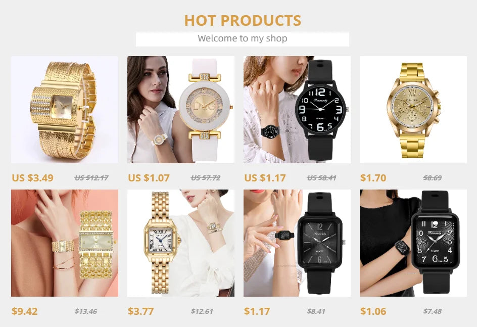 ZHOWE Luxury Gold Plated Women Watches - Elegant Vintage Rectangle Quartz Dress Wristwatch