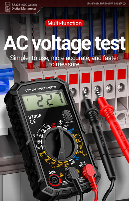 ANENG SZ308 Digital Multimeter - Professional AC/DC Voltage Tester With Backlight LCD Display