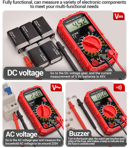 ANENG SZ308 Digital Multimeter - Professional AC/DC Voltage Tester With Backlight LCD Display