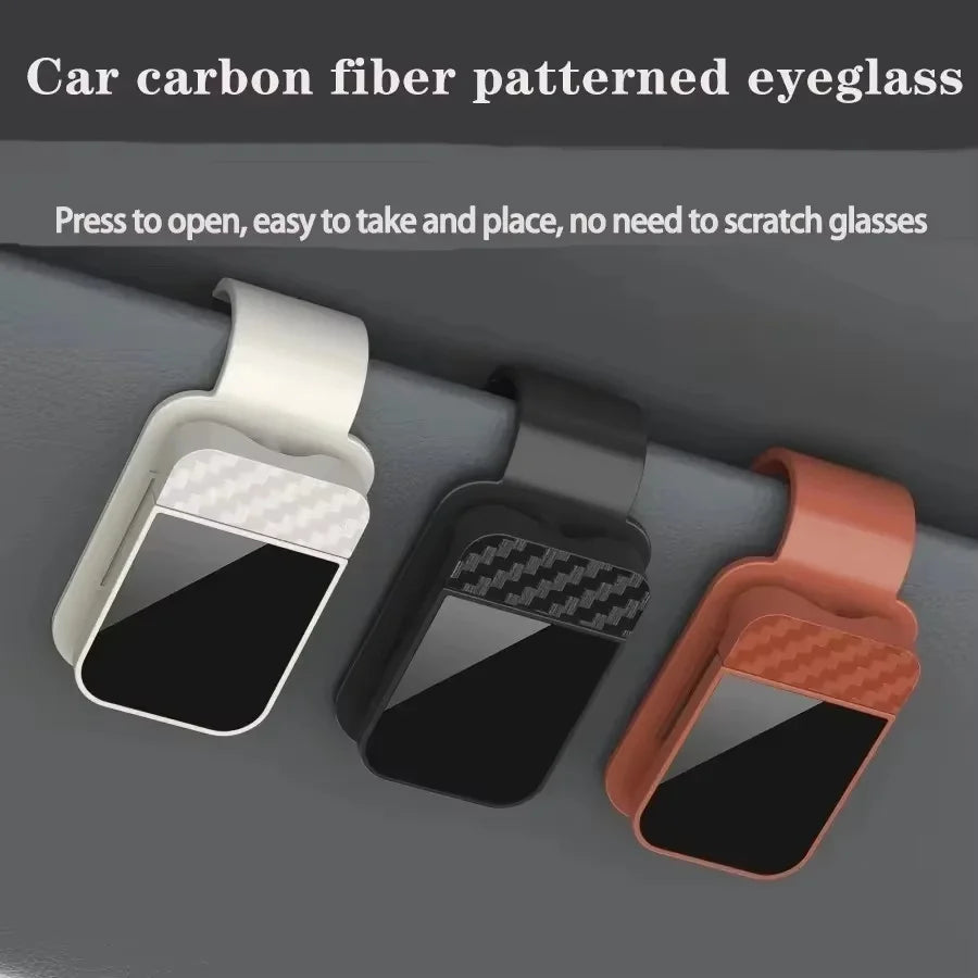 Car Sun Visor Sunglasses Clip - Multifunctional Eyeglass Holder & Card Organizer