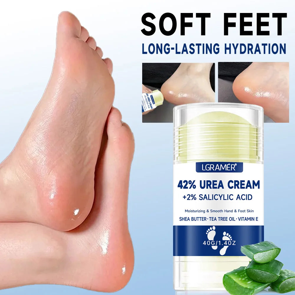 LGRAMER 42% Urea Cream with 2% Salicylic Acid- Intensive Foot Cream for Dry, Cracked Heels & Callus Remover