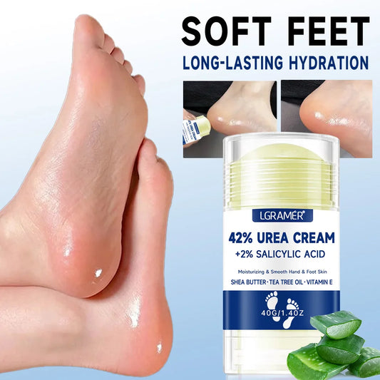 LGRAMER 42% Urea Cream with 2% Salicylic Acid- Intensive Foot Cream for Dry, Cracked Heels & Callus Remover