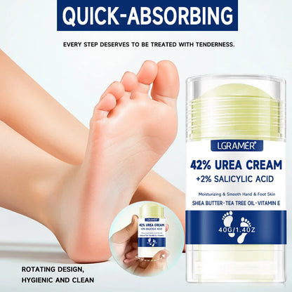LGRAMER 42% Urea Cream with 2% Salicylic Acid- Intensive Foot Cream for Dry, Cracked Heels & Callus Remover