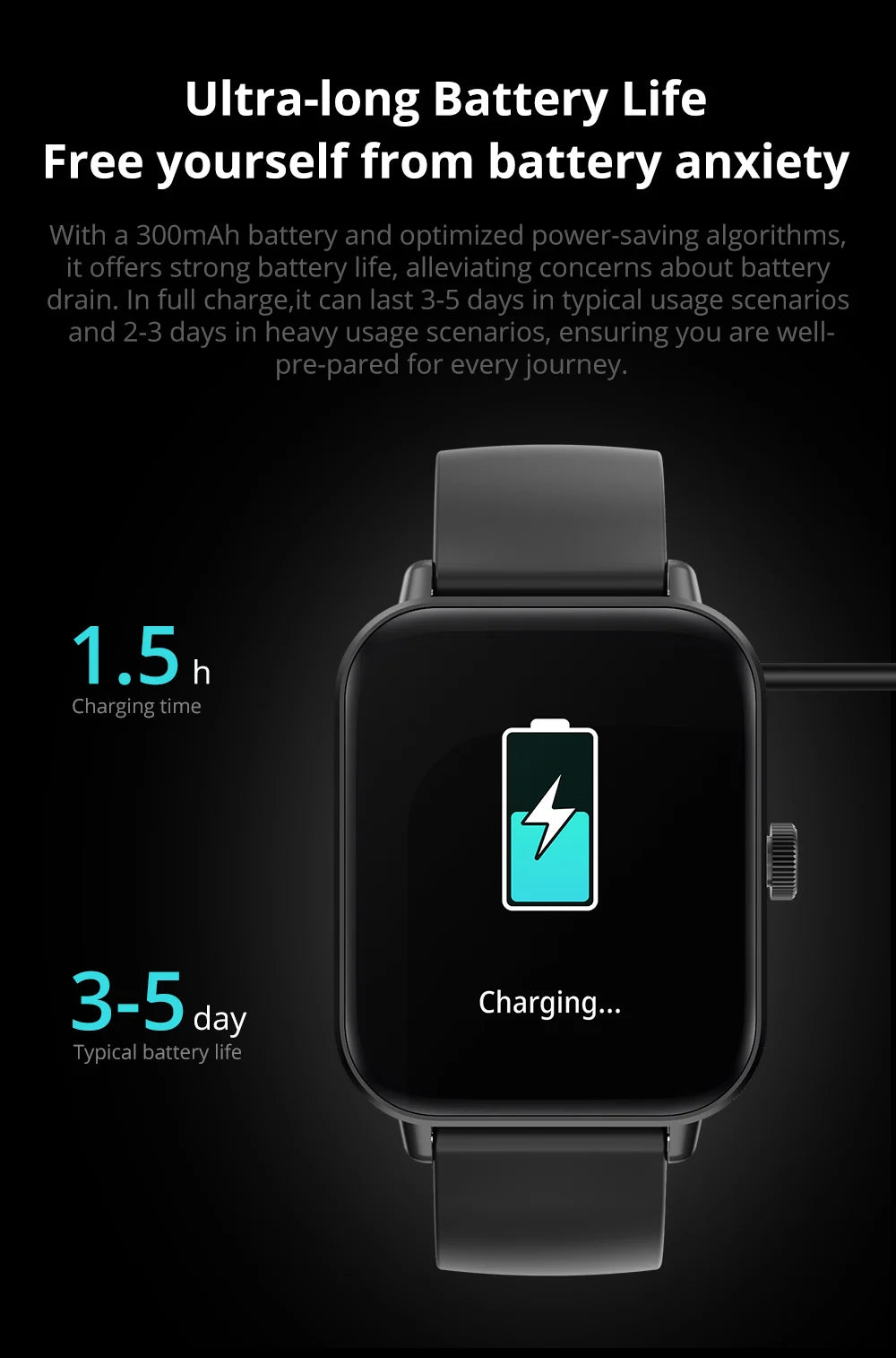 COLMI P81 Smart Watch - 1.9" HD Screen Bluetooth Calling Smartwatch for Men & Women