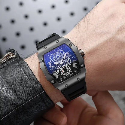 Yolako Men's Minimalist Sports Watch - Large 42mm Dial Casual Quartz Wristwatch With Silicone Band