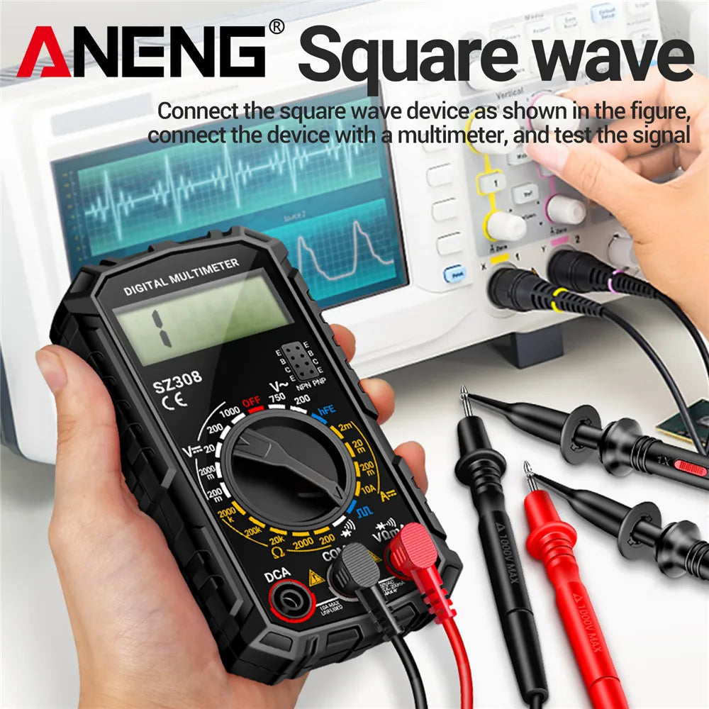 ANENG SZ308 Digital Multimeter - Professional AC/DC Voltage Tester With Backlight LCD Display
