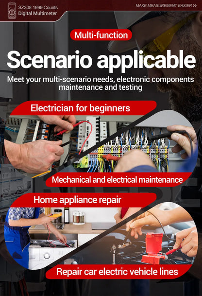 ANENG SZ308 Digital Multimeter - Professional AC/DC Voltage Tester With Backlight LCD Display