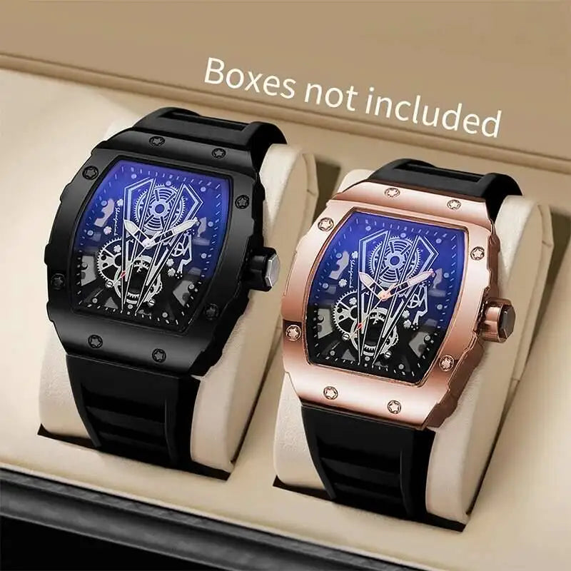 Yolako Men's Minimalist Sports Watch - Large 42mm Dial Casual Quartz Wristwatch With Silicone Band