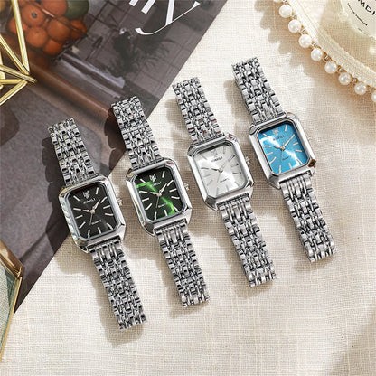 ZHOWE Luxury Gold Plated Women Watches - Elegant Vintage Rectangle Quartz Dress Wristwatch