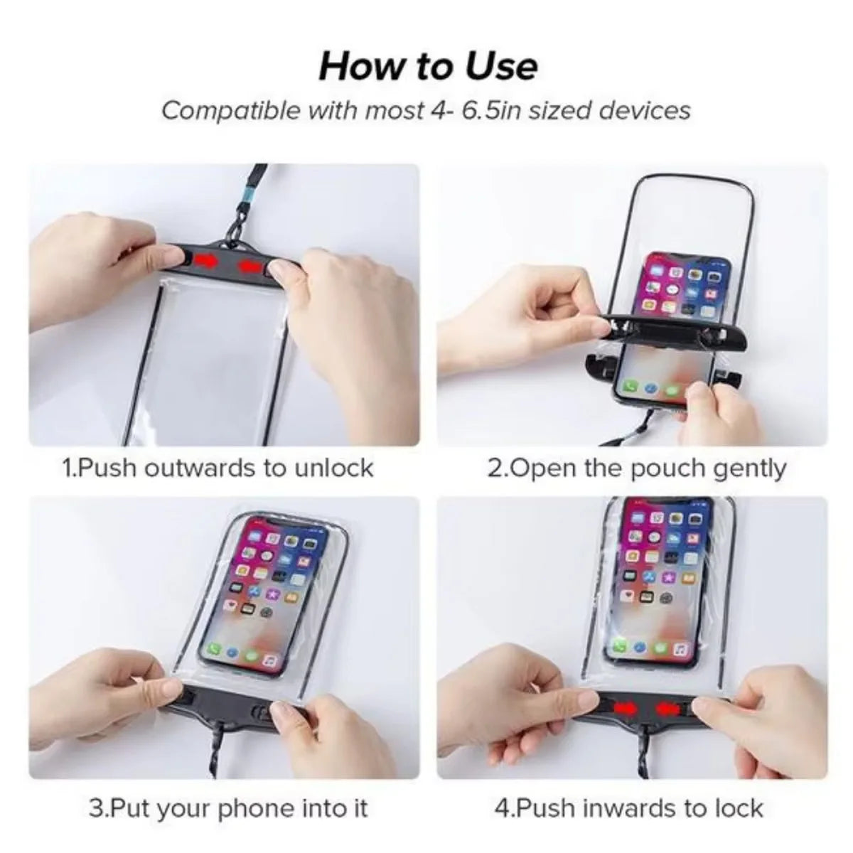 Universal Waterproof Phone Bag - Touch-Responsive Floating Underwater Case