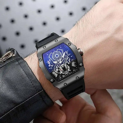 Yolako Men's Minimalist Sports Watch - Large 42mm Dial Casual Quartz Wristwatch With Silicone Band