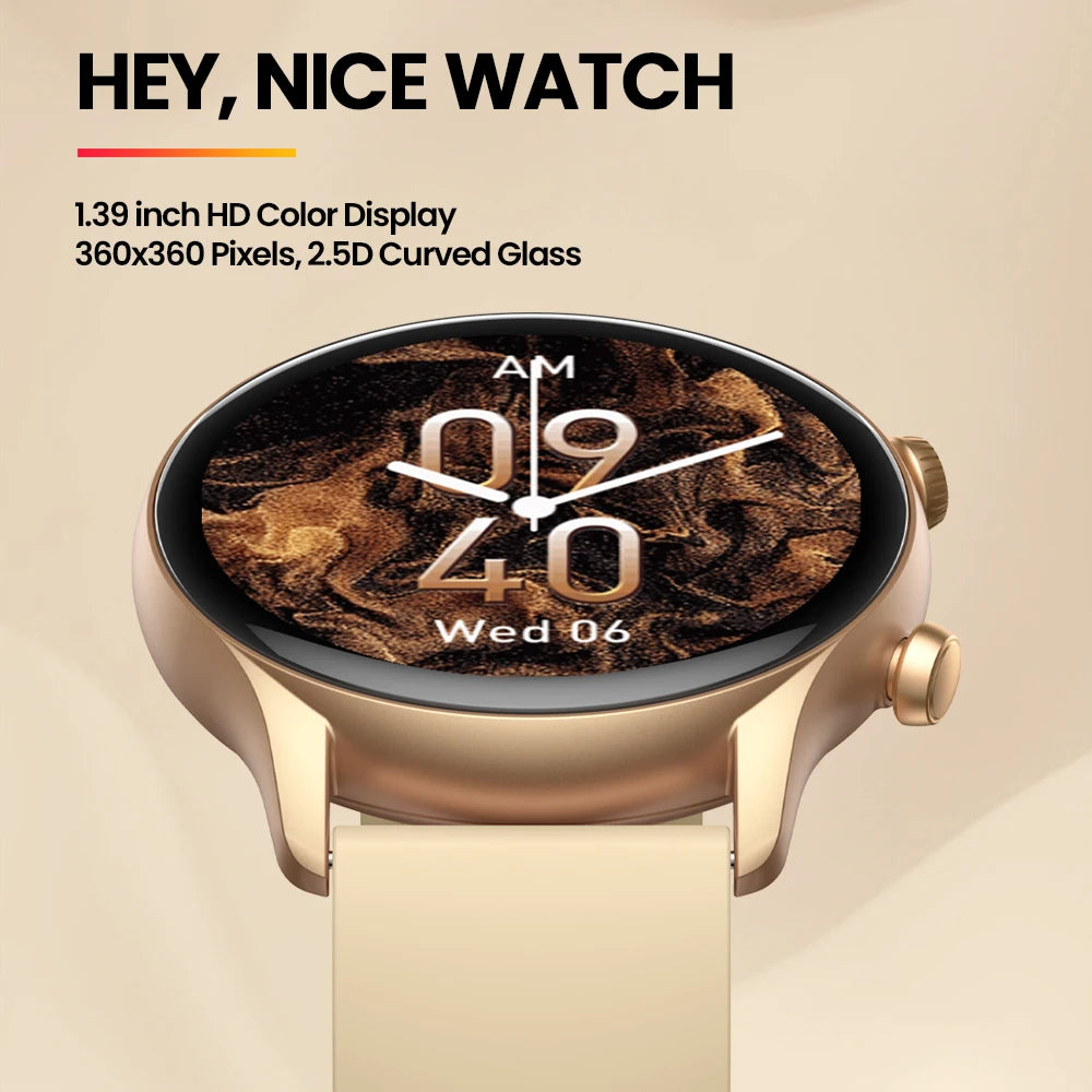 Zeblaze Btalk 3 Plus Smart Watch - 1.39" HD Touchscreen Bluetooth Calling Smartwatch for Men & Women