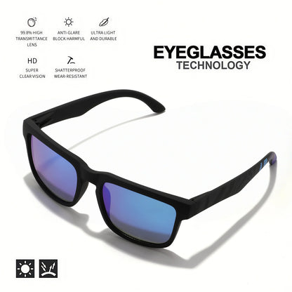 VEGUEROS 4-Pack Square Sports Sunglasses - UV400 Protection Unisex Eyewear for Men & Women
