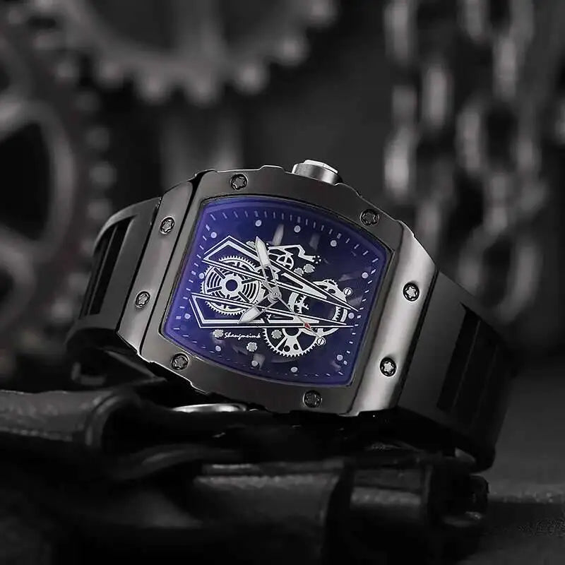 Yolako Men's Minimalist Sports Watch - Large 42mm Dial Casual Quartz Wristwatch With Silicone Band