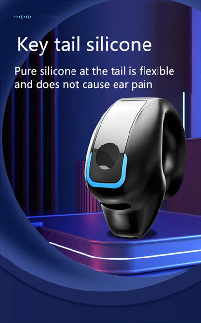 Clip-On Wireless Bluetooth Earphones - Open - Ear Sports Earbuds Bone Conduction Style TWS Headset